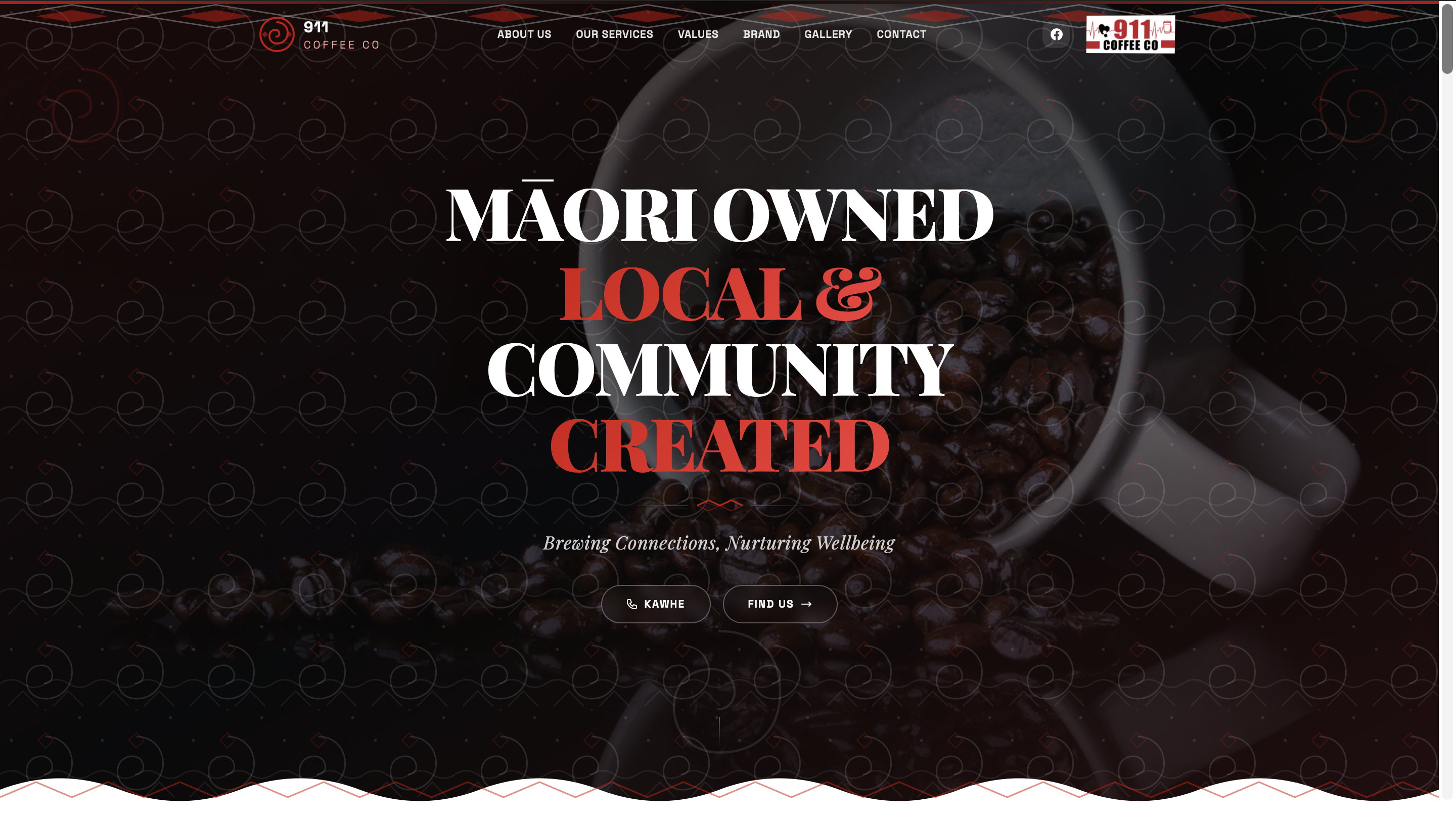 The 911 Coffee Co website built by ES1 Solutions